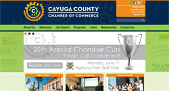 Desktop Screenshot of cayugacountychamber.com